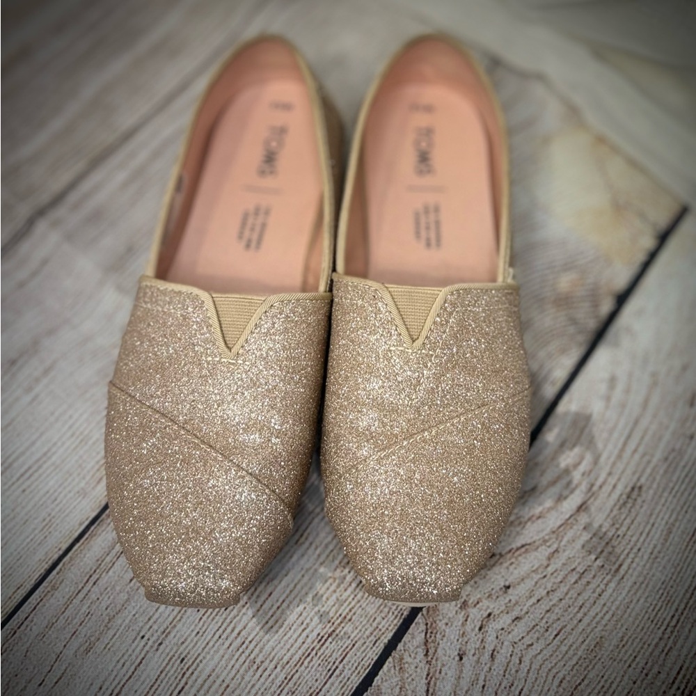 Toms Sparkling Rose Gold Women's Flats